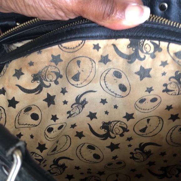 LOUNGEFLY DISNEY A Nightmare Before Christmas black Jack Skellington tote. - Picture 14 of 16